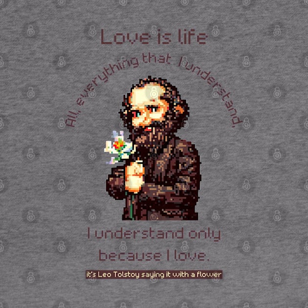 Leo Tolstoy Quote Pixel Art by The Verse Collection